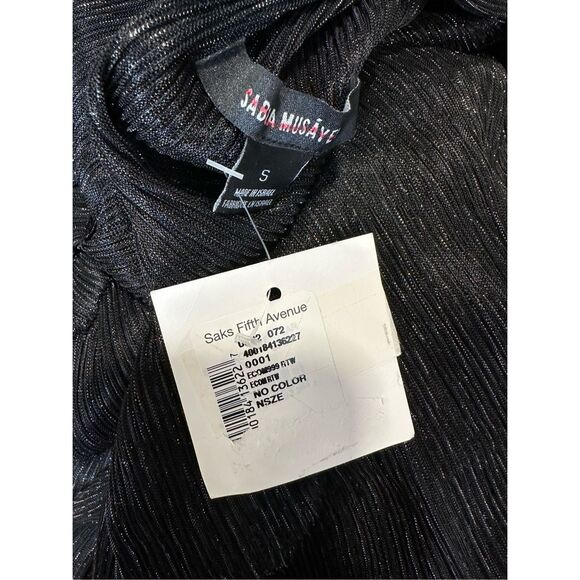 Sabina Musayev Skylar Tiered Metallic Maxi Dress Black Size Small $570 - Picture 11 of 11